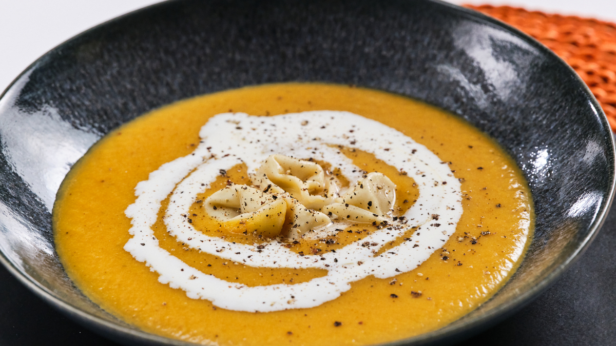 Crema de calabaza asada reconfortante y especial