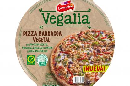 Pizza barbacoa vegetariana de Campofrío.