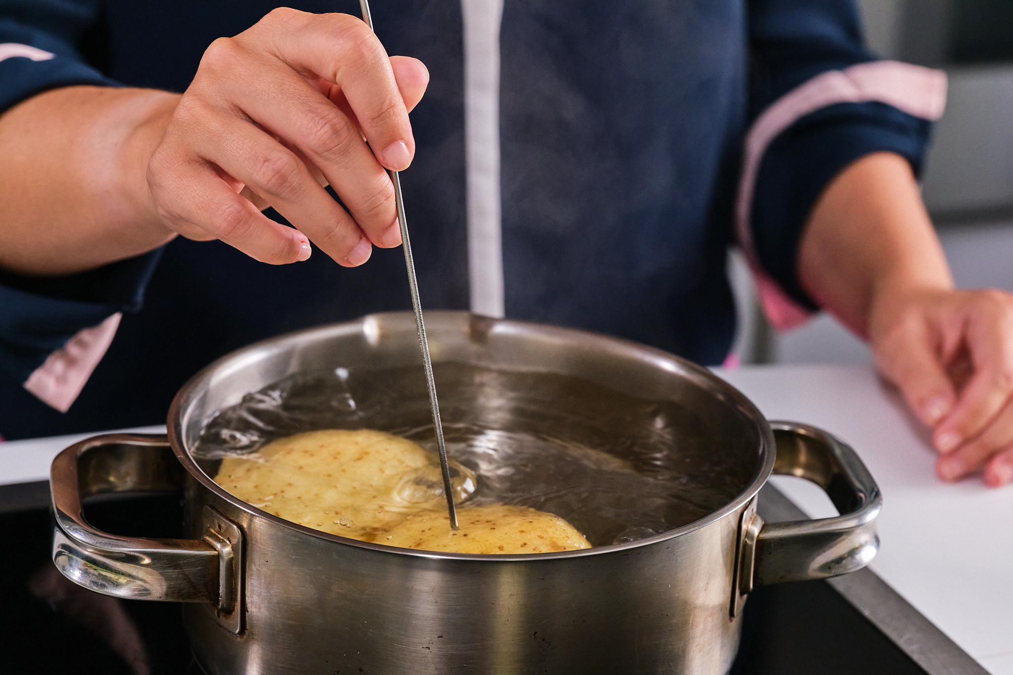 Comprobar si están cocidas con una puntilla